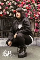 Moletom  Canguru Heart Black Feminino