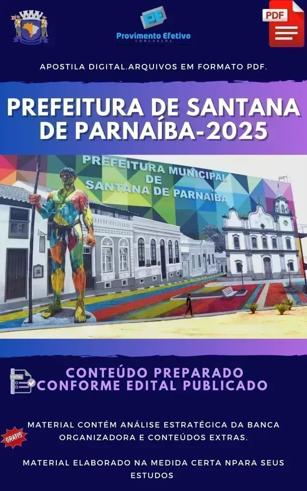 Apostila Pref Santana de Parnaíba SP Psicólogo 2025 Imagem