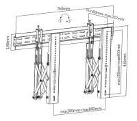 Suporte Videowall TVs de 37º a 70º polegadas, com peso de até 45 kg, - Foto 9