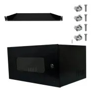 Rack Metálico Horizontal Organizador Bandeja Dvr Alarme Cftv Cor Preto  - Foto 2