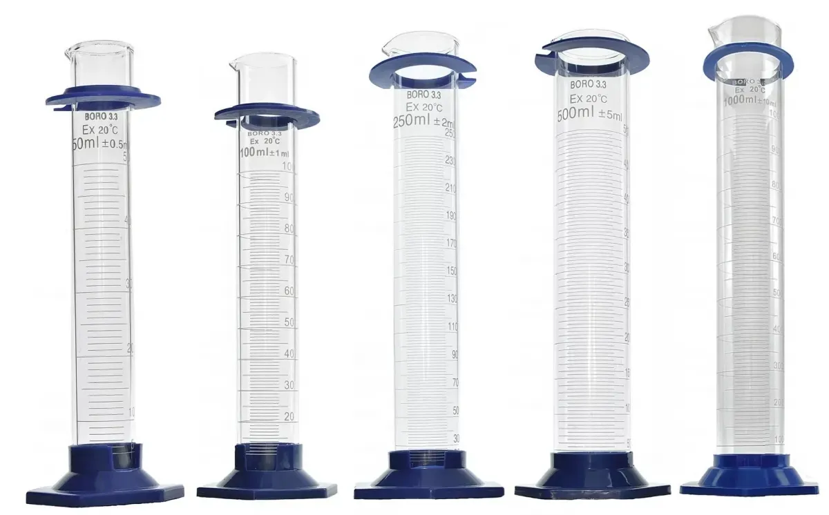 PROVETA DE VIDRO COM BASE POLI
