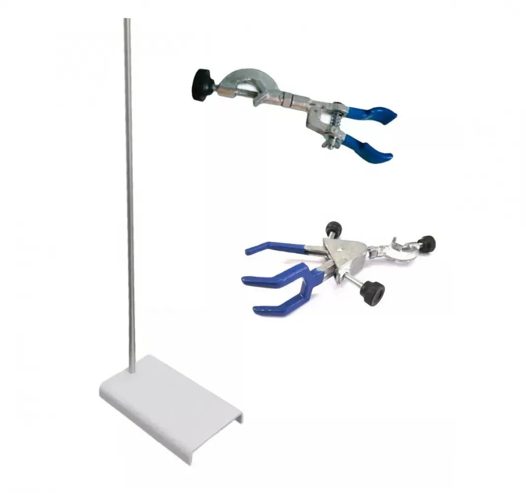 KIT SUPORTE UNIVERSAL + GARRA PARA CONDENSADOR OU BURETA