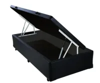 Base Baú Solteiro blindada Madeira Premium 38 cm + 5 cm pés oferta  - Foto 5