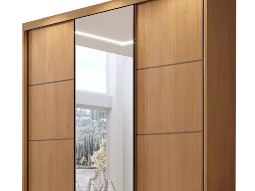 Roupeiro Cristal 3 portas 100% MDF 2,42