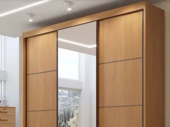 Roupeiro Cristal 3 portas 100% MDF 2,42 - Foto 2