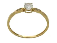 MJA-16926-18 - Anel Feminino Solitário, Em Ouro 18K - Foto 4