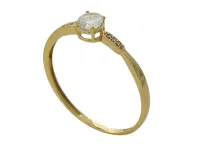 MJA-16926-18 - Anel Feminino Solitário, Em Ouro 18K - Foto 6