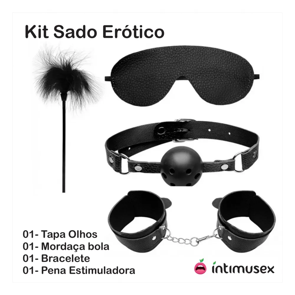 KIT SADO ERÓTICO 4 ÍTENS Imagem
