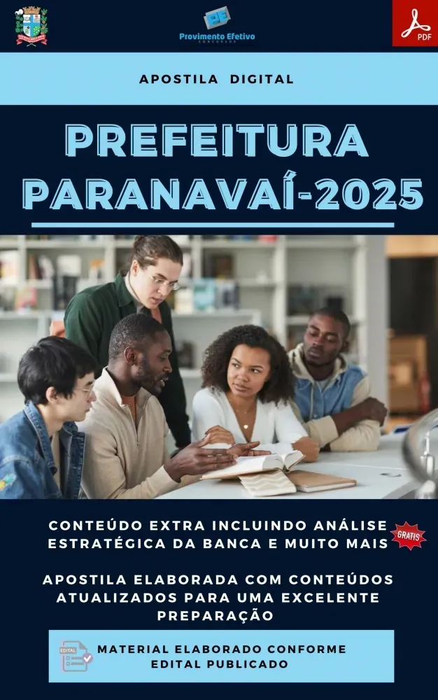 Apostila Prefeitura Paranavaí Agente Administrativo 2025 Imagem