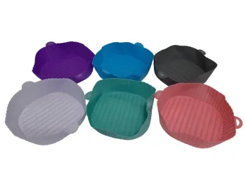 Kit 3 Formas Silicone Forro Protetor Air Fryer Microondas - Foto 2