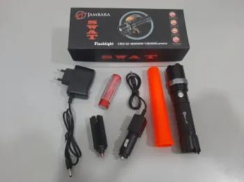 Lanterna Tática Led Cree Police Swat Profissional Sos