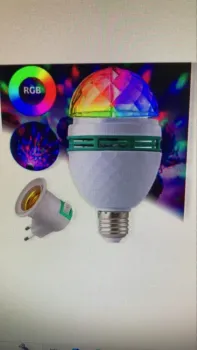 Lampada De Led Globo Colorida Giratoria De Festa Rgb Boate