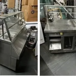 BALCÃO REFRIGERADO EM AÇO INOX 304 COM GELADEIRA EMBUTIDA