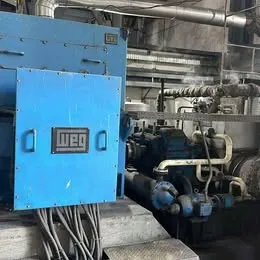 Conjunto Gerador weg de 1500 kva e Turbina redutor de 1200 kw. Imagem