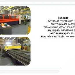 Corte Laser Bystronic Bystar 4025 Imagem