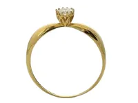 MJA-14589-19 - Anel Feminino Solitário, Em Ouro Amarelo 18K - Foto 3