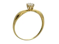 MJA-14589-19 - Anel Feminino Solitário, Em Ouro Amarelo 18K - Foto 5