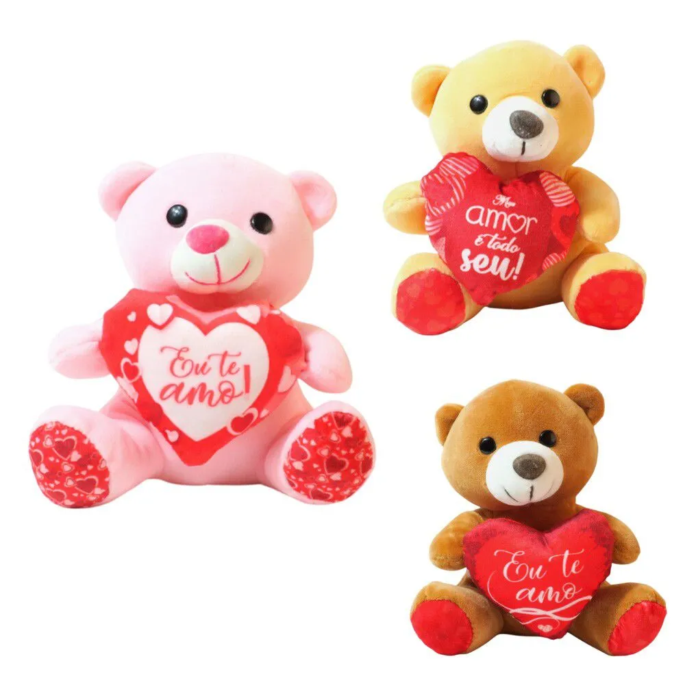  Urso de pelúcia Fizzy com coração
