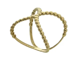 MJA-16559-15 - Anel Feminino Infinito Bolinha Bolinha, Em ouro 18K - Foto 2