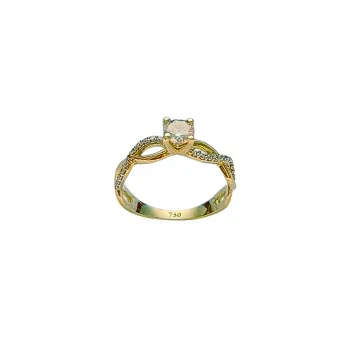 Anel solitário ouro 18k - DA17895 - Foto 2