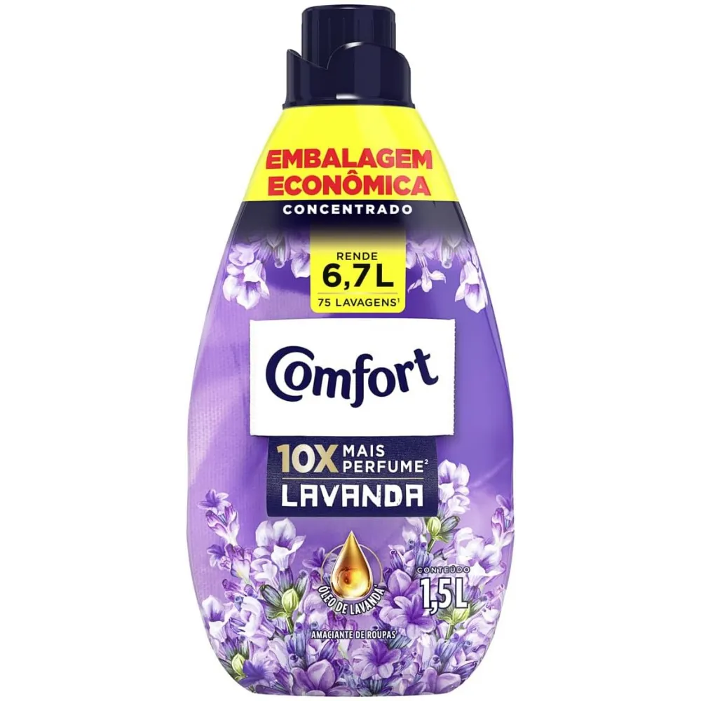 Amaciante Comfort De Roupa Concentrado Lavanda 1,5 Lts