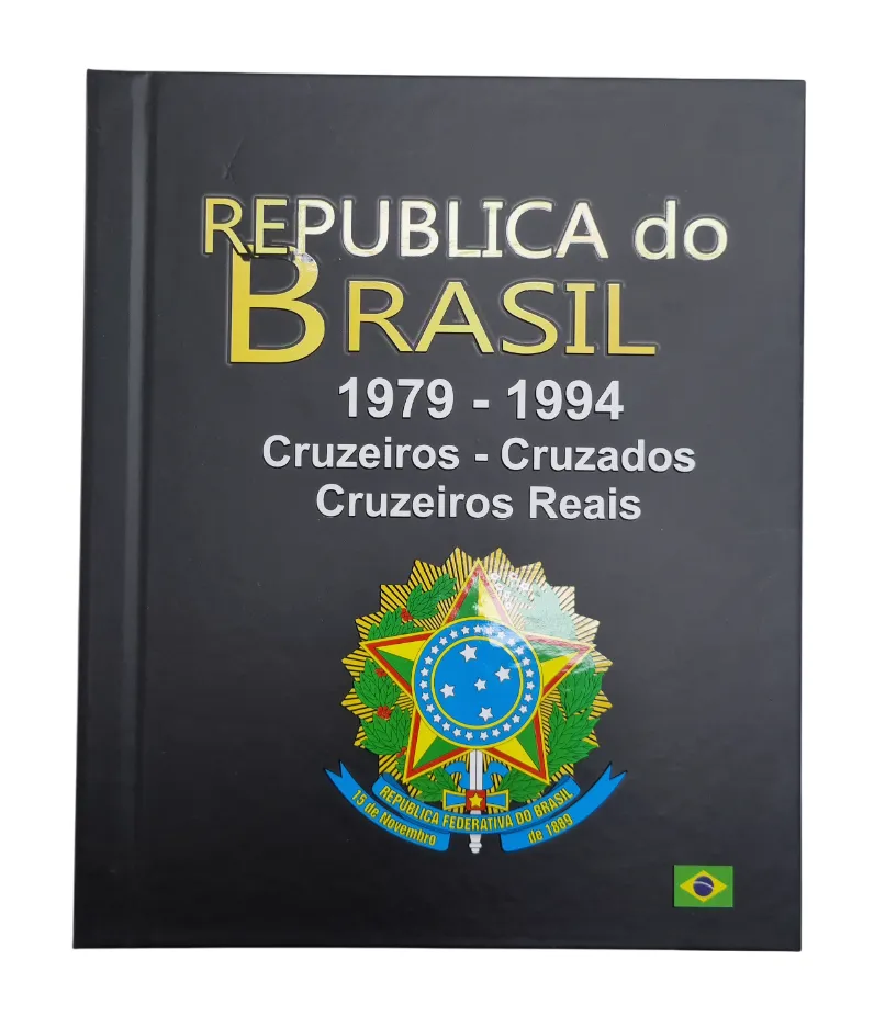 Álbum de Luxo para Moedas de Cruzeiros, Cruzados e Cruzeiros Reais - 1979 à 1994 - Vazio