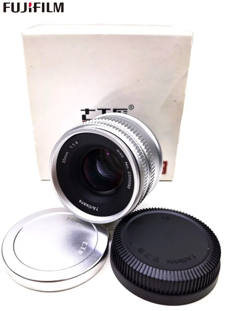 Lente 7Artisans 35mm f/1.4 Silver para Fujifilm XF