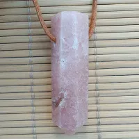 Colar Difusor de Pedra Natural para Aromaterapia Ponta de AMETISTA ROSA - 0117