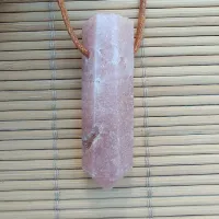 Colar Difusor de Pedra Natural para Aromaterapia Ponta de AMETISTA ROSA - 0117 - Foto 2