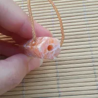 Colar Difusor de Pedra Natural para Aromaterapia Ponta de CALCITA LARANJA - 0120 - Foto 2