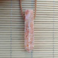 Colar Difusor de Pedra Natural para Aromaterapia Ponta de CALCITA LARANJA - 0120 - Foto 3