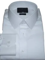  Camisa Colarinho Francês Branca Lisa Gola Dupla Fio 80 Egípcio