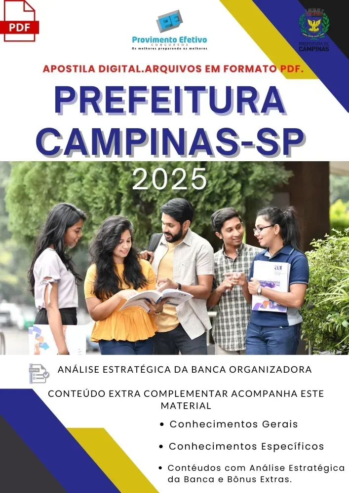 Apostila Campinas Condutor de Veículos 2025 Imagem