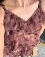 VESTIDO BOHO CHIFFON -  ESTAMPADO ABSTRATO - Foto 4