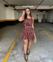 VESTIDO BOHO CHIFFON -  ESTAMPADO ABSTRATO - Foto 6