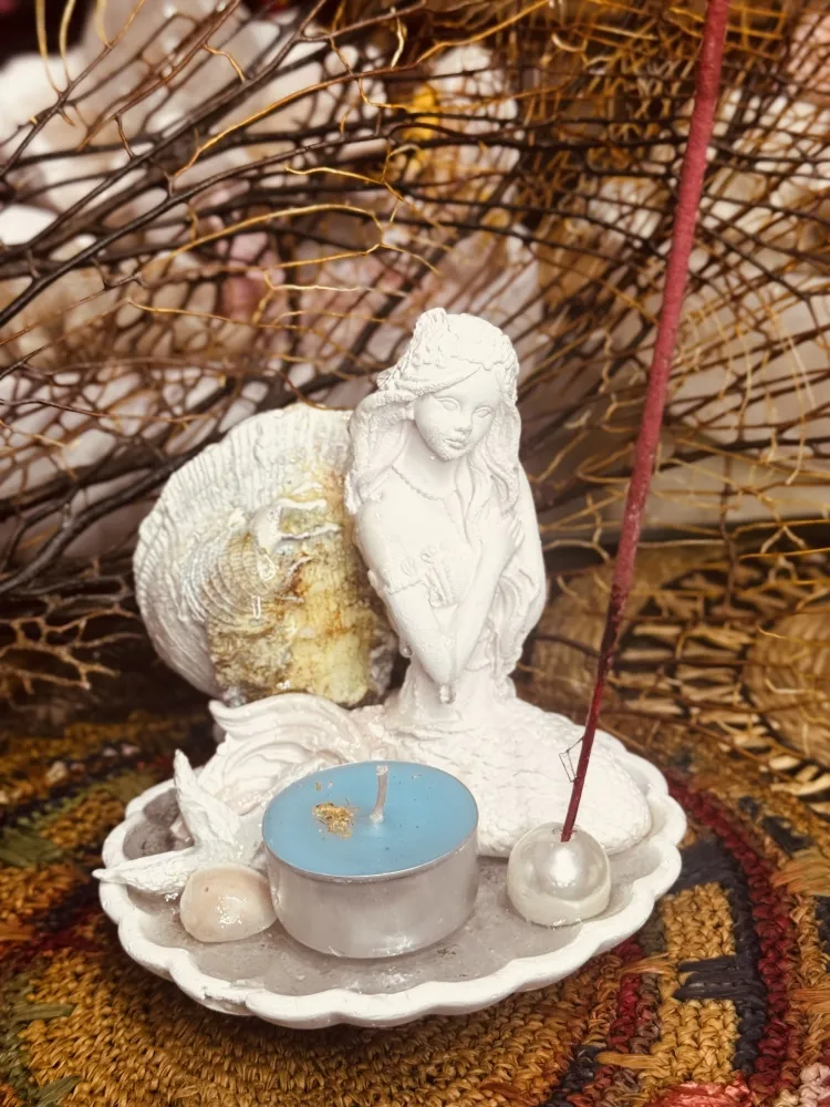 porta vela e Incensario sereia