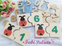 G1.878 Gabarito de Moldes  em MDF  Dominó Números e Quantidades - Foto 4