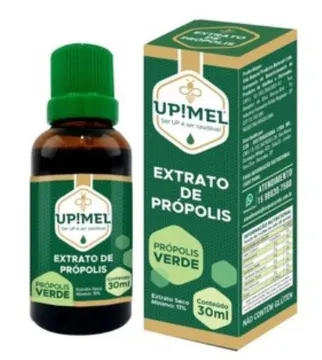 Extrato de Própolis Verde Up!Mel frasco com 30mL 