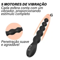 Plug Anal Escalonado 9 Vibrações e Display Digital USB - LV411 - Foto 3