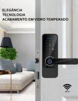 Fechadura Biométrica WIFI Digital S810 compacta em vidro temperado - Foto 2