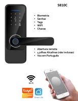 Fechadura Biométrica WIFI Digital S810 compacta em vidro temperado - Foto 3