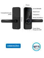 Fechadura Biométrica WIFI Digital S810 compacta em vidro temperado - Foto 4
