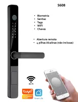 Fechadura Biométrica WIFI Digital S608 a prova dágua com WIFI - Foto 2