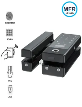 Fechadura Biométrica WIFI G10S para portas de vidro