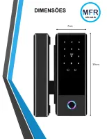 Fechadura Biométrica WIFI G10S para portas de vidro - Foto 5