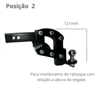 PONTEIRA ENGATE REBOQUE COM REGULAGEM DE ALTURA - Foto 4