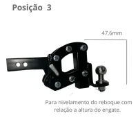PONTEIRA ENGATE REBOQUE COM REGULAGEM DE ALTURA - Foto 5