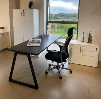 Armario Baixo Credenza 1800 Com Porta e Gavetas Opus - Foto 2