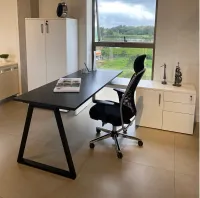 Armario Baixo Credenza 1800 Com Porta e Gavetas Opus - Foto 4