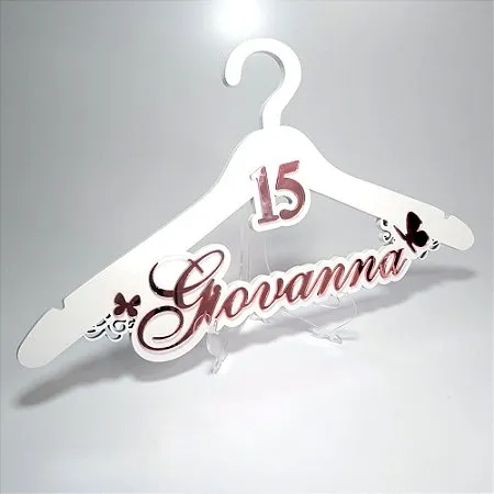 Cabide Com Nome Dos Noivos Personalizado Debutante, Daminha Imagem